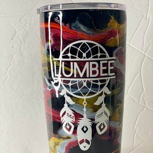 Lumbee native 20 oz alcohol ink tumbler - custom made by me